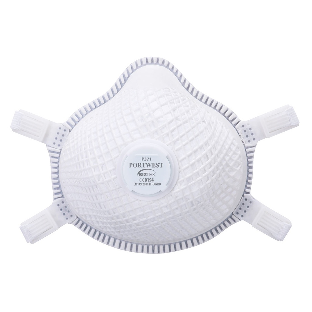 P371 - Mascarilla Dolomite con válvula ERGONET FFP3  Blanco. cajas de  5  unidades