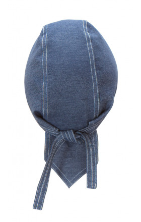 V404007 Gorro denim con tiras