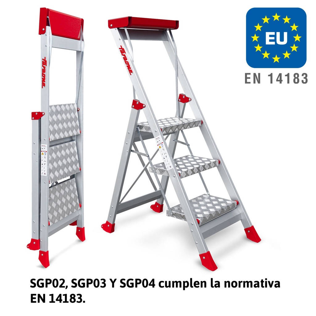 SGP | Taburete de alta seguridad en aluminio