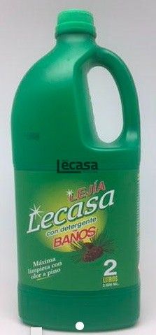 LEJÍA LECASA CON DETERGENTE Y PERFUME PINO 2L. CAJA 8 UDS