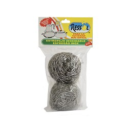 ESTROPAJO ACERO INOX 30 GR. PACK-2