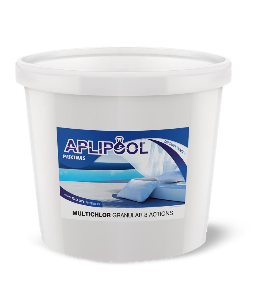 MULTICHLOR APLIPOOL CLORO GRANULADO 3 ACCIONES, BOTE DE 5 KG Ref. 17101