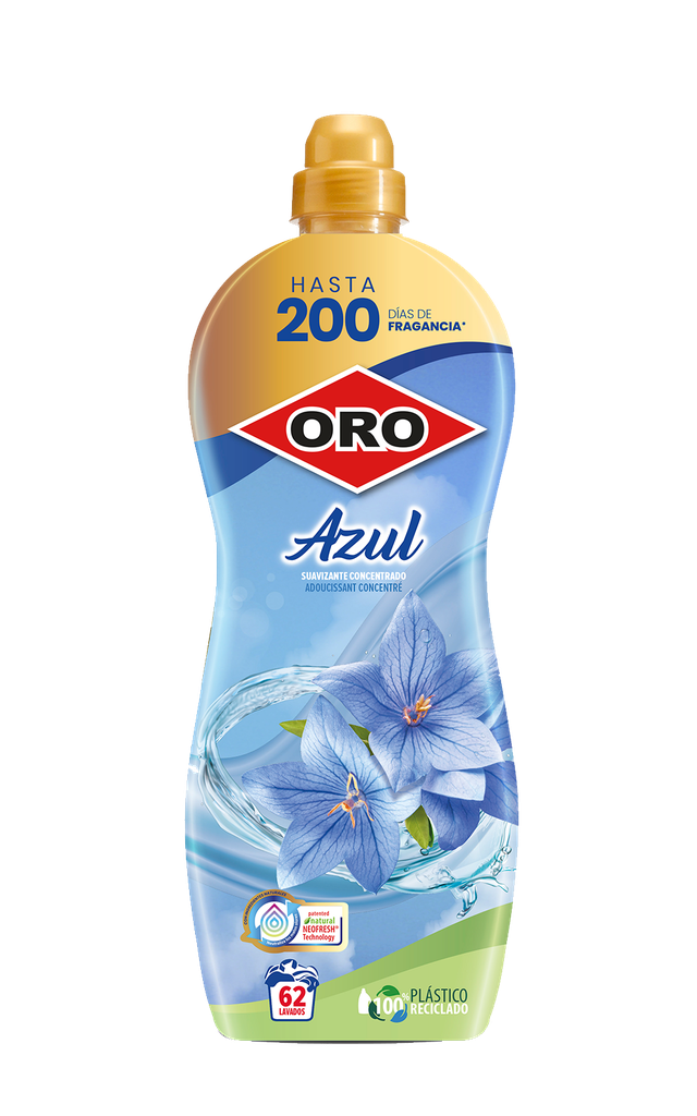 SUAVIZANTE AZUL 1.25 L. ORO caja 8 uds