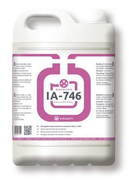 Detergente Lavado Exterior de Envases de Latón y Vidrio INDUQUIM  IA-746, Garrafa 20 LITROS