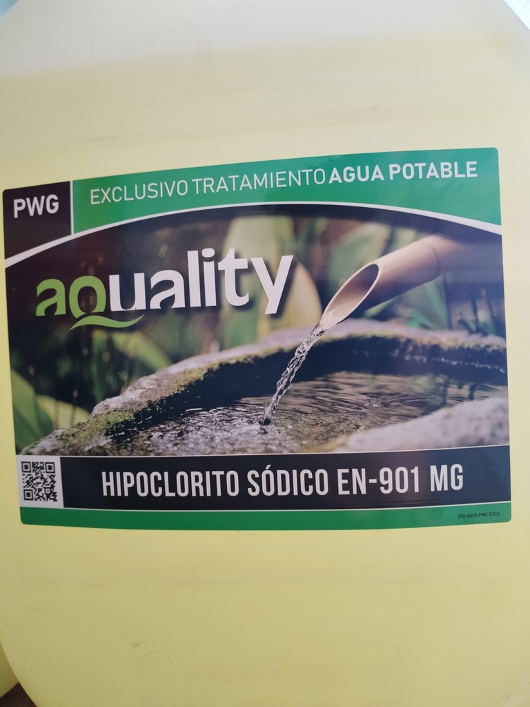 HIPOCLORITO SODICO APTO AGUA BEBIDA EN-901  20 L ENVASE INCLUIDO