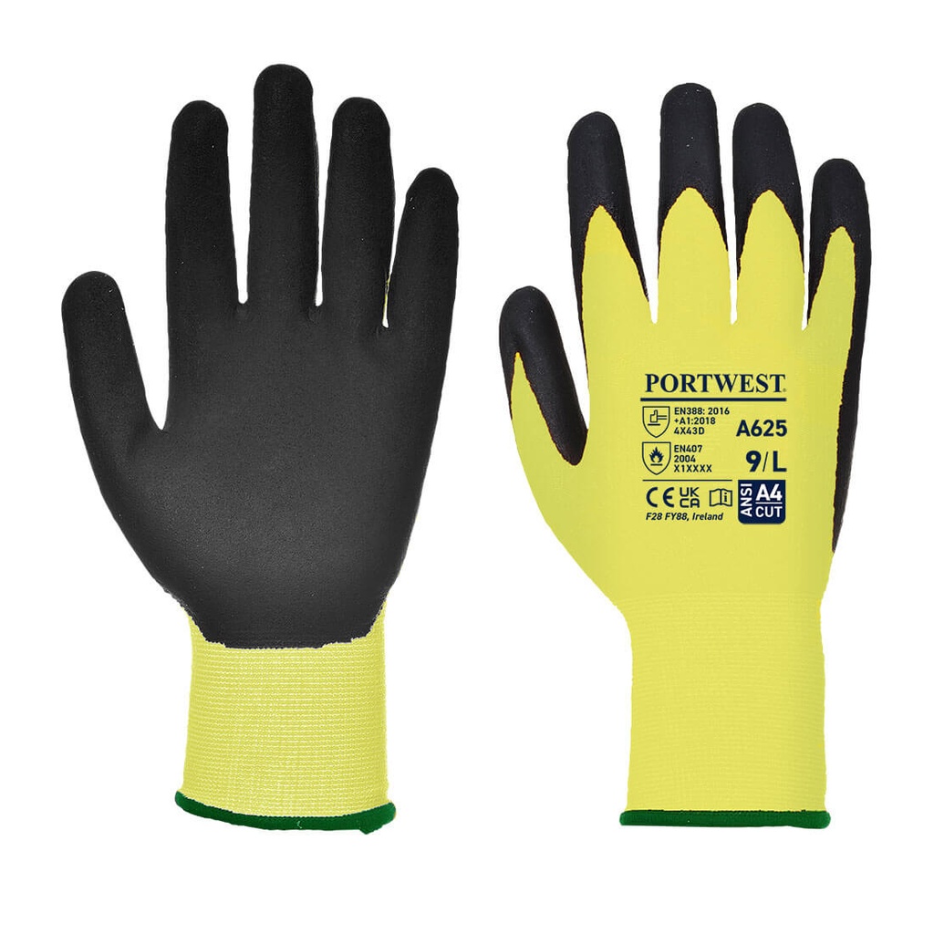 A625 - Guante anti-corte, con PU, Vis-Tex