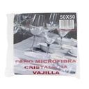 PAÑO MICROFIBRA CRISTALERIA VAJILLA 50X50 SET 4