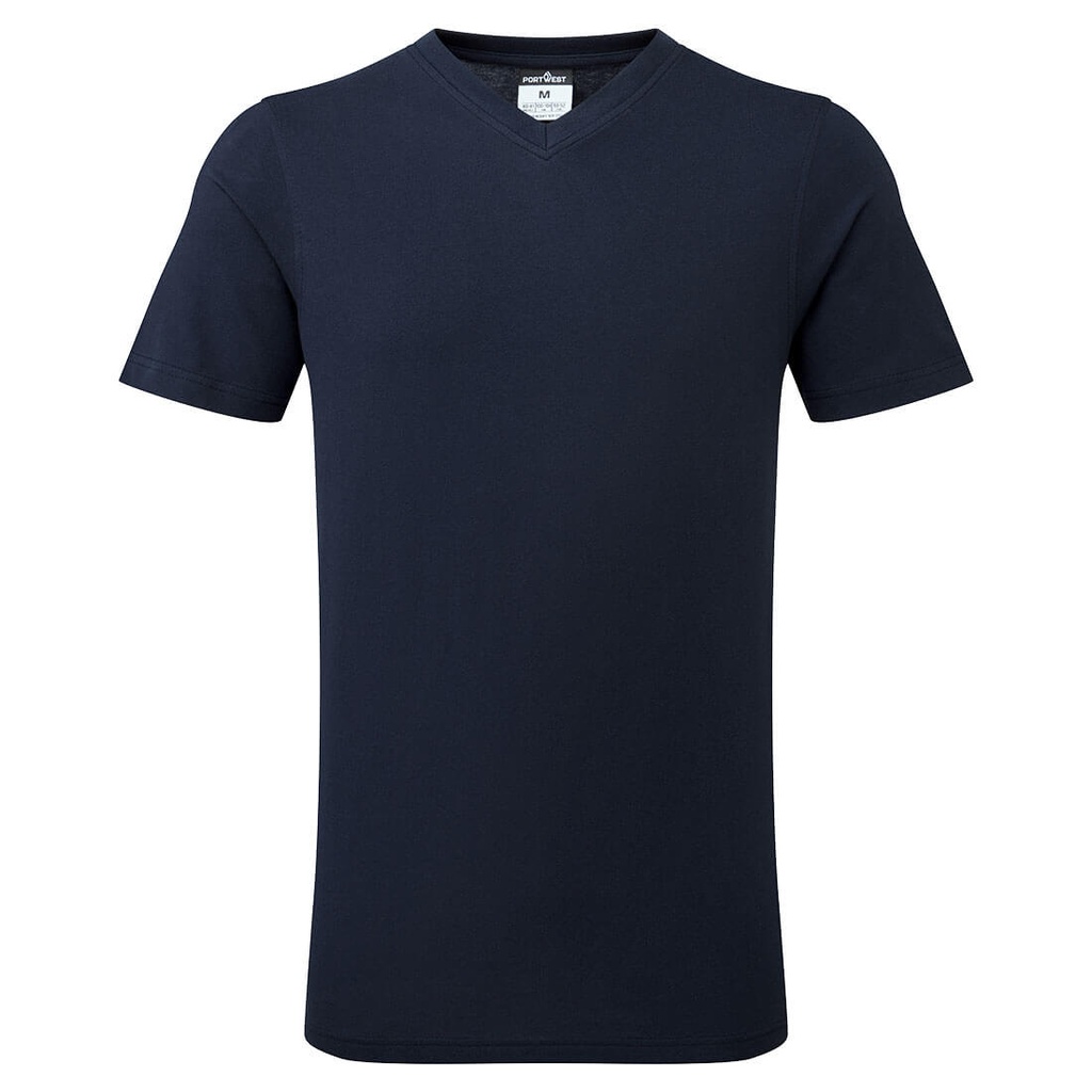 B197 - Camiseta de algodón con cuello en V