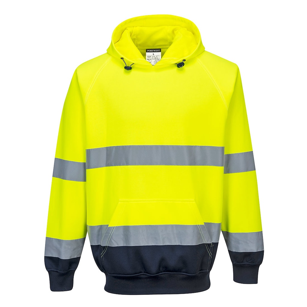 B316 - Sudadera bicolor con capucha
