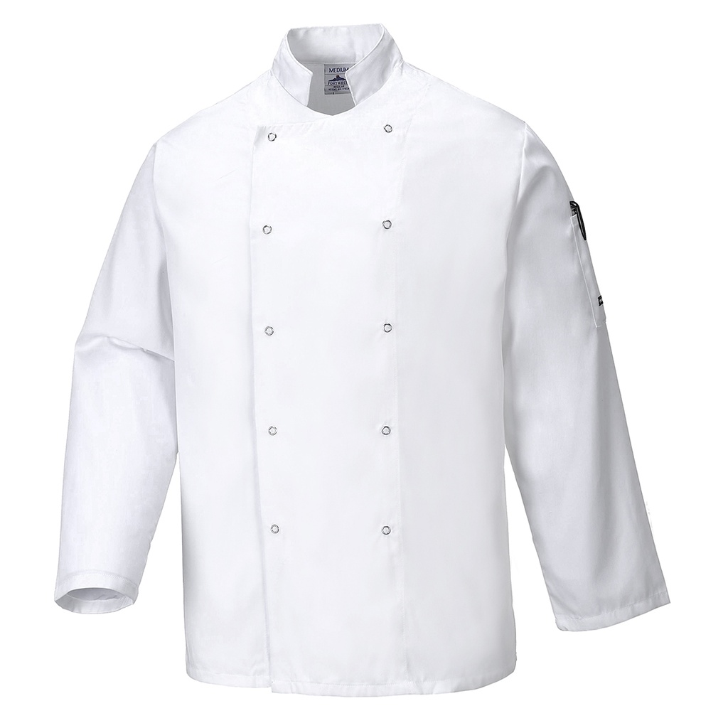 C833 - Chaqueta de cocina Suffolk, con manga larga