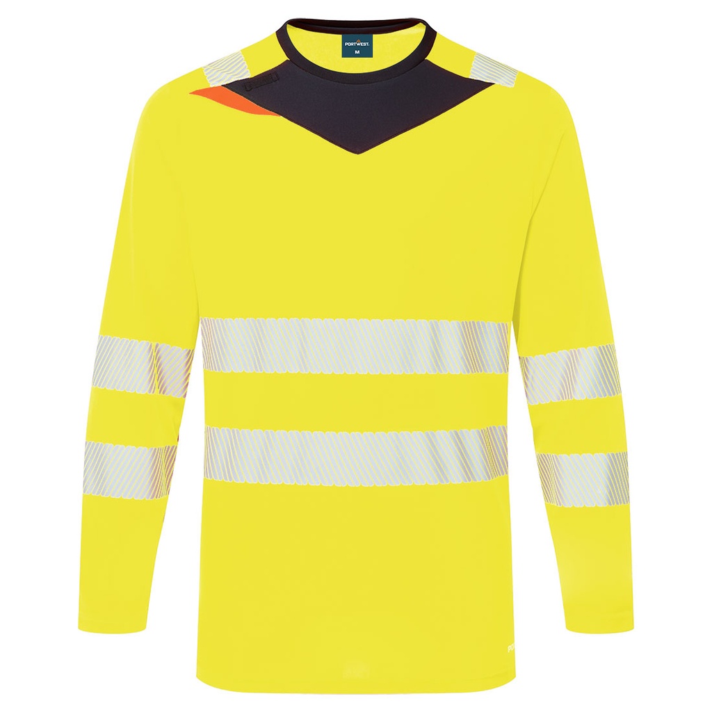 DX416 - Camiseta DX4 Hi-Vis, de alta visibilidad, manga larga