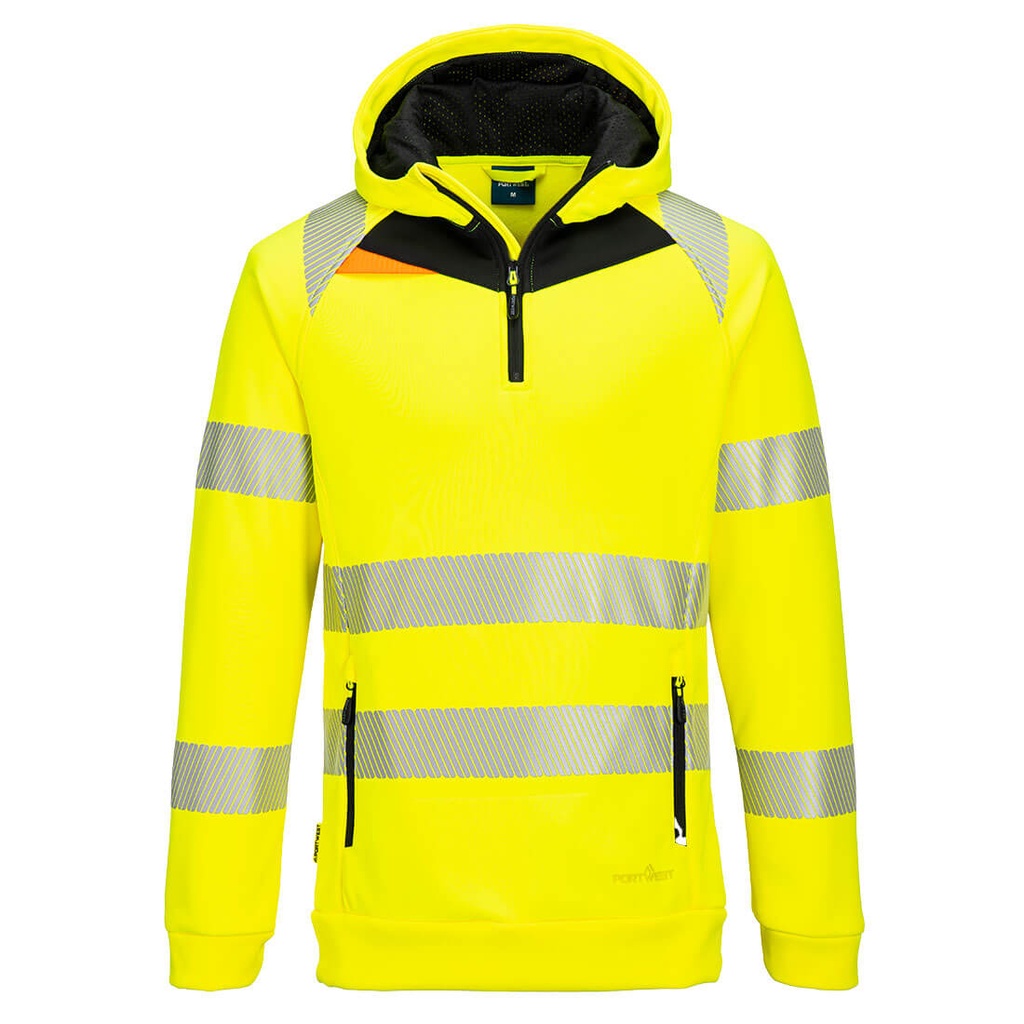 DX482 - Sudadera con capucha DX4 Hi-Vis 1/4 Zip