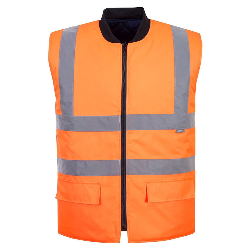 S469 - Chaleco de calor de alta visibilidad reversible