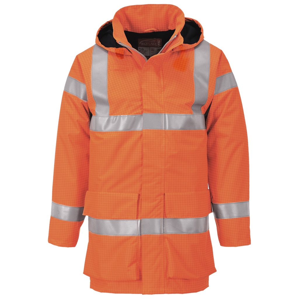 S774 - Chaqueta ligera de alta visibilidad, ignífuga y antiestática Bizflame Rain