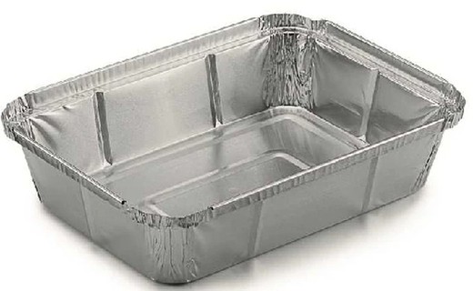 Bandeja rectangular Aluminio 192x140 mm 600 cc  PACK 100 UDS ALBAR0000002