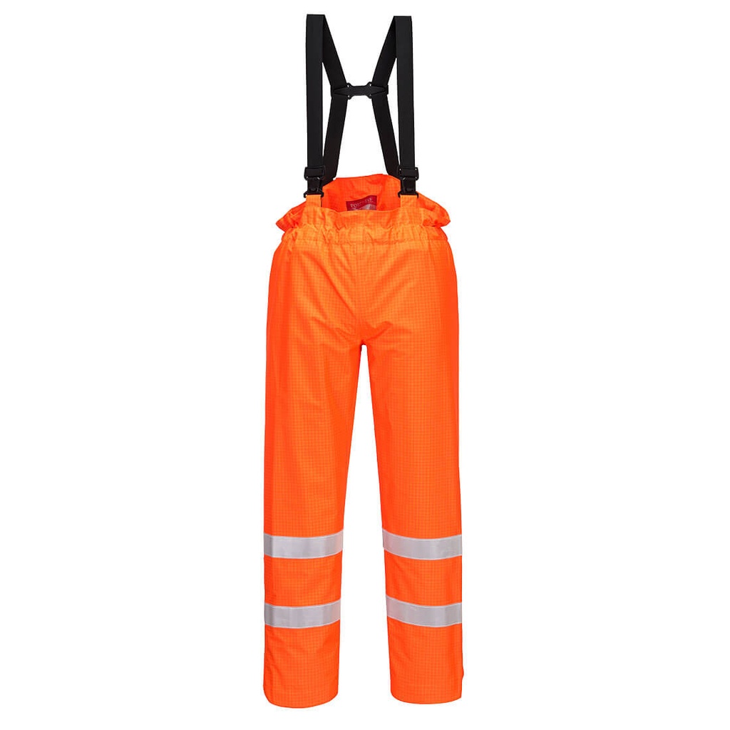 S780 - Pantalón de alta visibilidad sin forro, resistente a la llama y antiestático Bizflame Lluvia