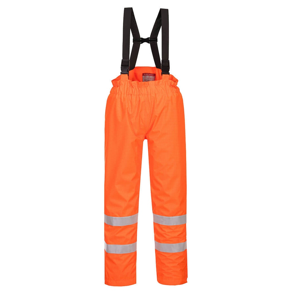 S781 - Pantalón de alta visibilidad con forro, resistente a la llama y antiestático Bizflame Lluvia