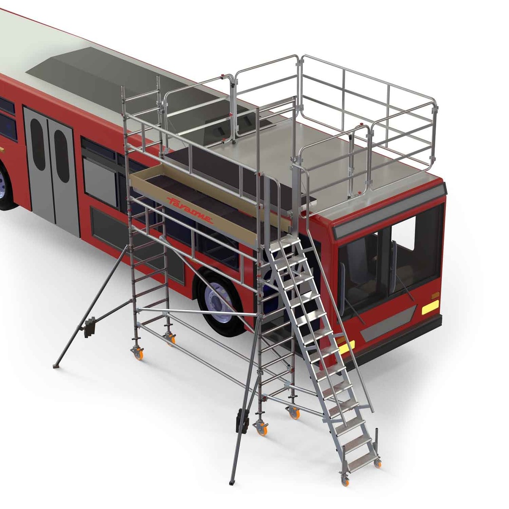 TSA-AB/3 ESCALERA CON PLATAFORMA PARA CAMIONES Y AUTOBUSES 