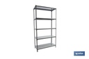 ESTANTERÍA ANTRACITA 5 BALDAS DE ACERO GALVANIZADO 1800 X 900 X 400 MM