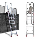 Escalera de desembarco camiones y entreplantas regulable en Altura. SCRT