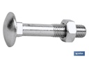 Tornillo Carrocero + tuerca de acero Zincado