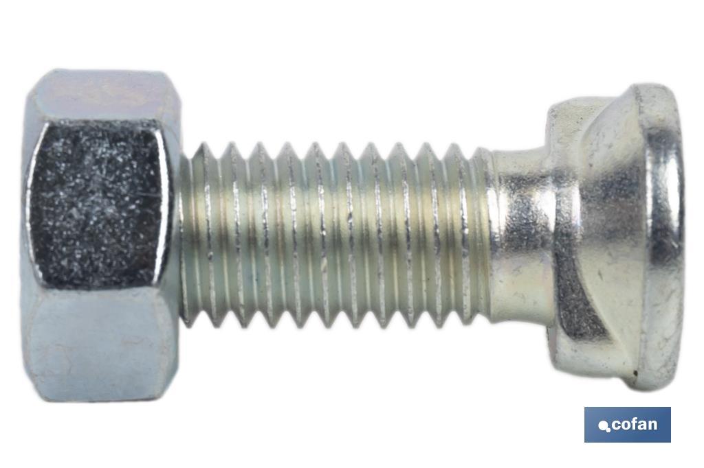 Tornillo de arado con dos prisioneros