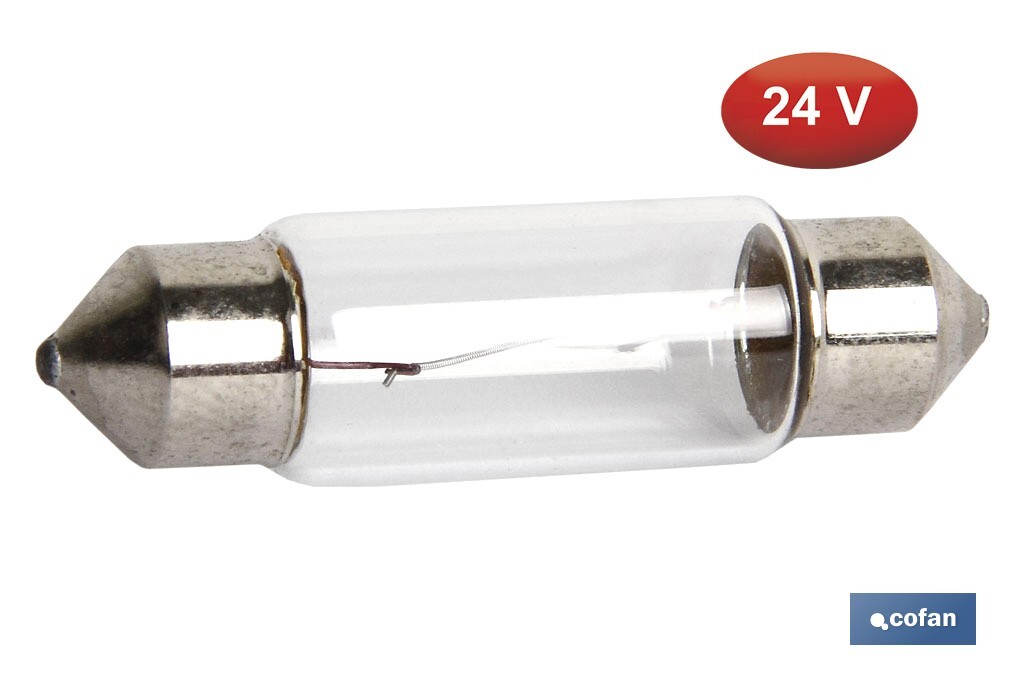 Lámpara plafonier C10W 24 V