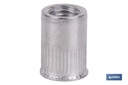 Tuercas Remachables Cilíndricas de Aluminio con Cabeza Reducida