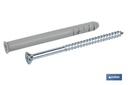 Taco largo de golpe con tornillo Pozidrive