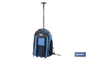 Mochila portaherramientas con múltiples bolsillos, ruedas y barra extensible