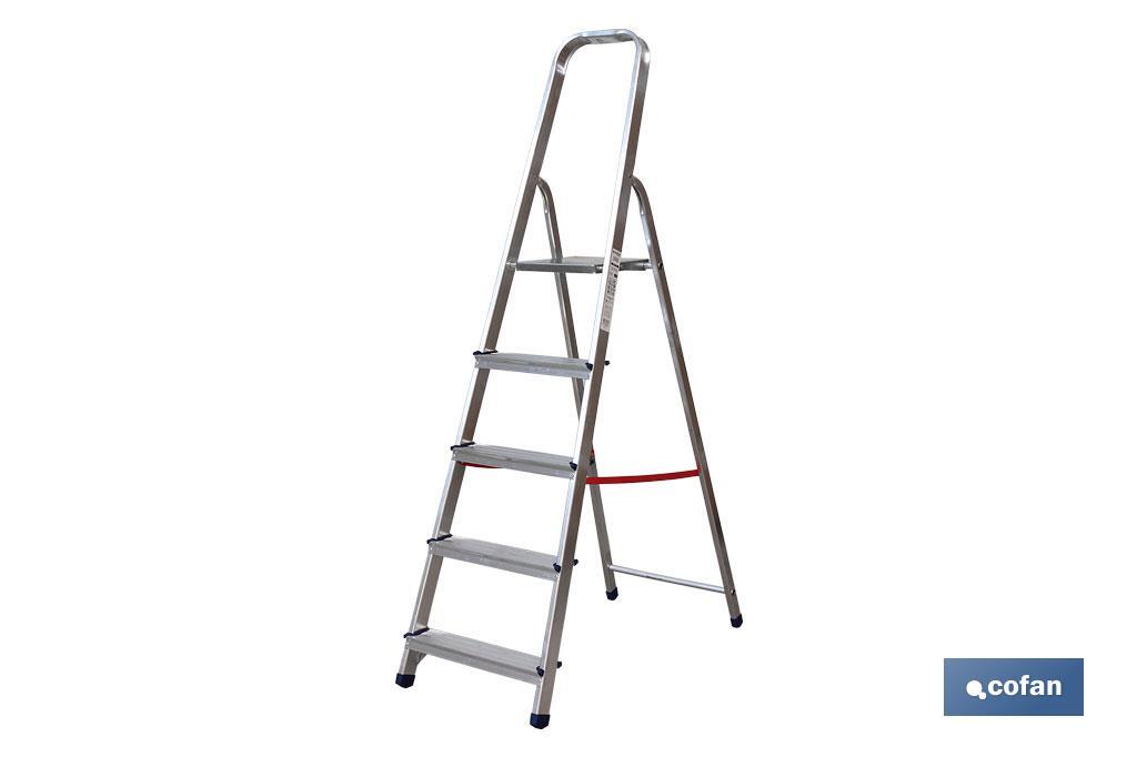 Escalera de aluminio doméstica desde 2 hasta 8 peldaños