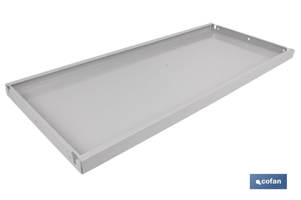 Bandeja para estanterías sin tornillos y sin refuerzos