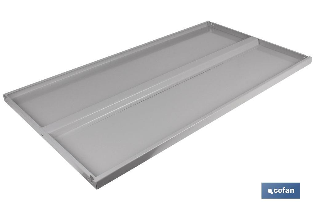 Bandeja para estanterías sin tornillos con refuerzos