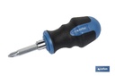 Destornillador corto reversible Phillips PH-2 y Plano