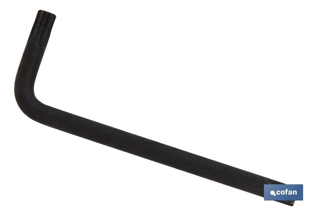 Llave acodada para tornillos Torx