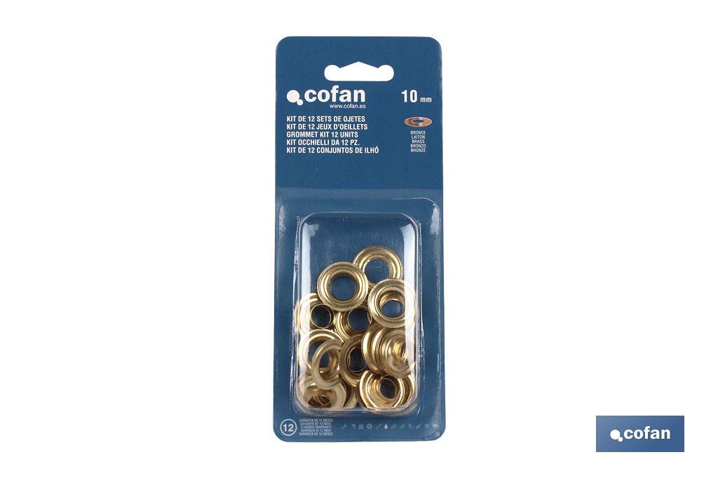 Kit de 12 sets de Ojetes
