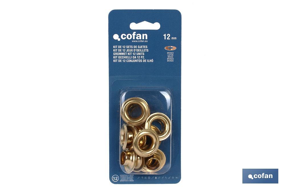 Kit de 12 sets de Ojetes
