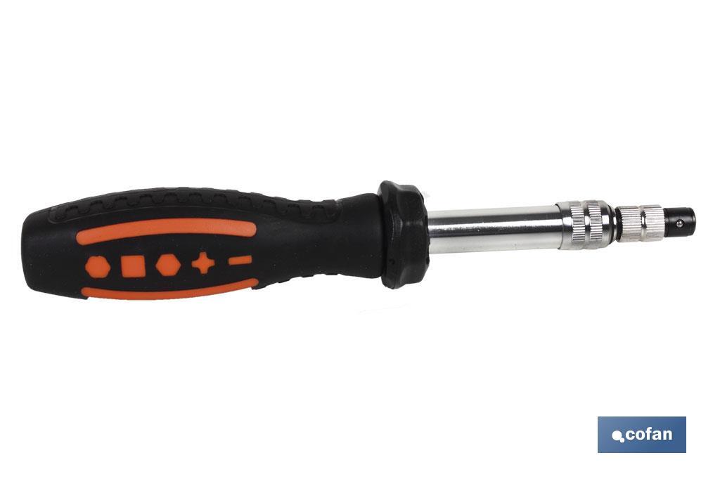 Destornillador porta puntas con varilla flexible y extraíble
