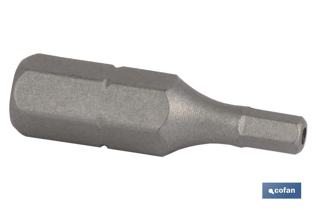 Punta Hexagonal inviolable para atornillador de Acero