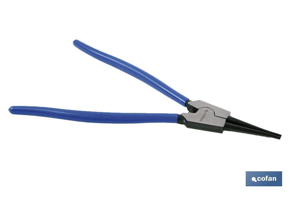 Alicates para arandelas con circlip exterior recto