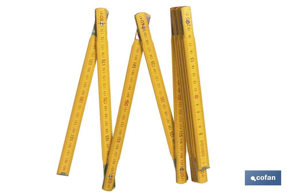 Metro de madera plegable