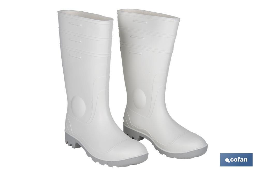 Bota de Agua blanca pvc-nitrilo