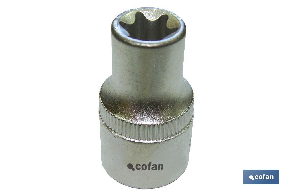 Llave de vaso torx hembra de 1/2