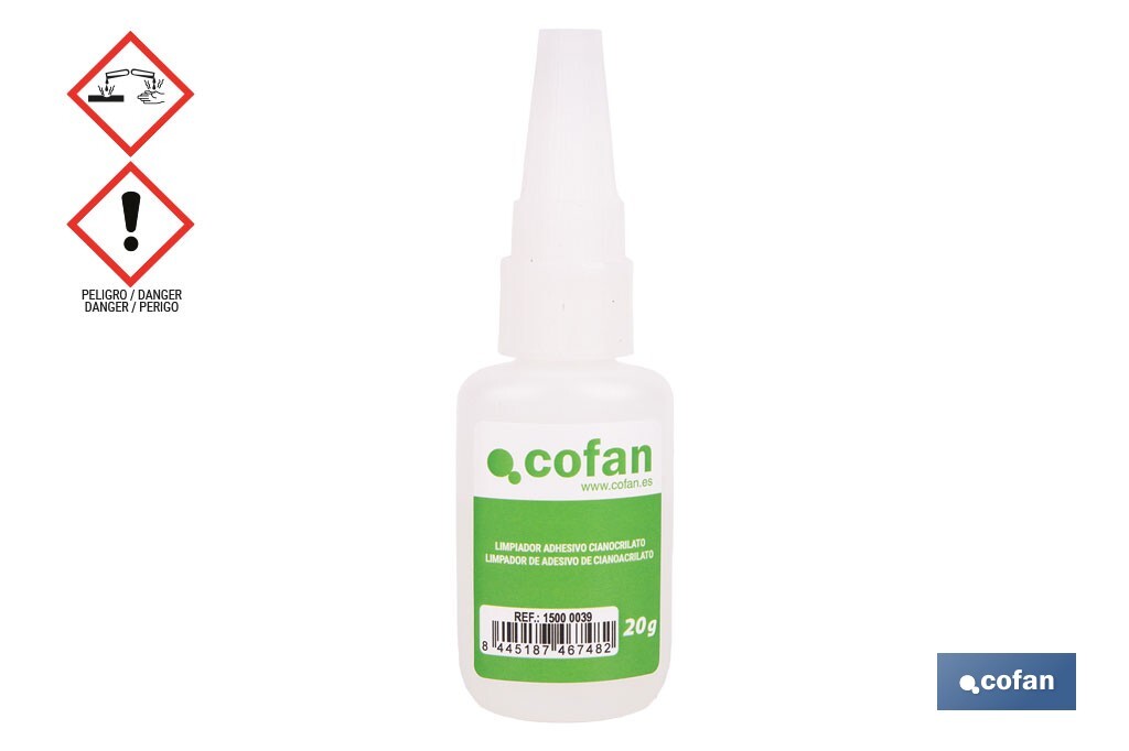 Limpiador de adhesivo cianoacrilato de 20 g