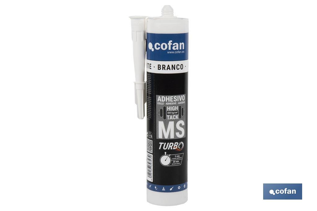 Adhesivo MS turbo extrafuerte en color blanco