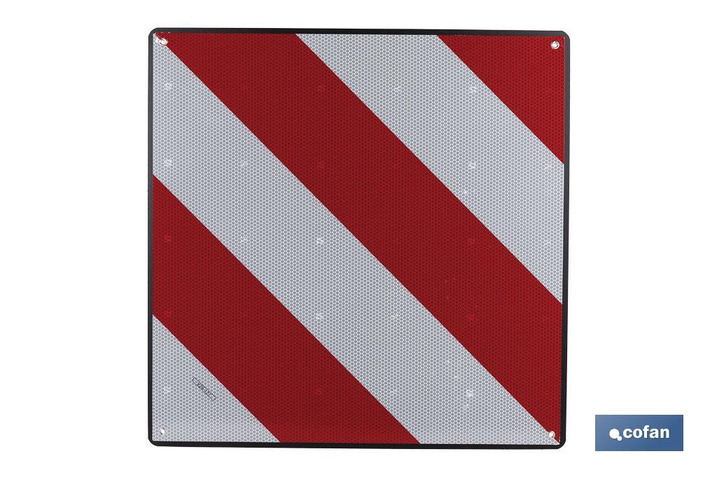 Placa V20 carga sobresaliente homologada de aluminio