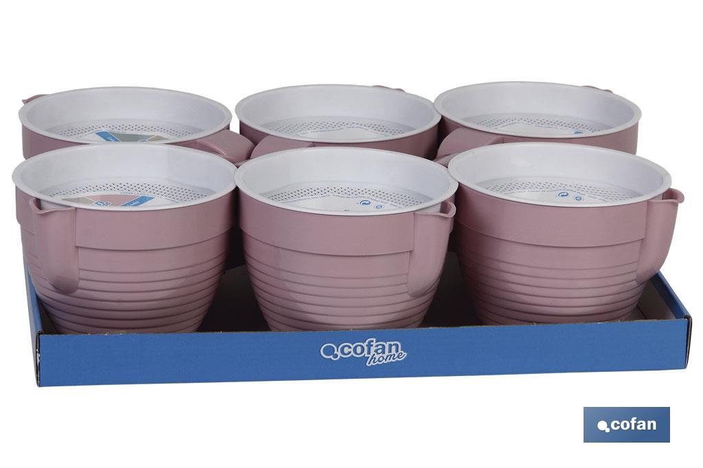 Grasera con colador en 500 ml Modelo Albahaca