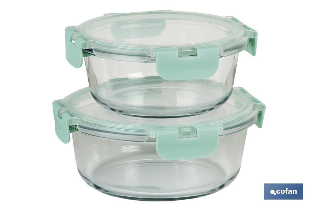 Set de 2 Fiambreras Redondas de Borosilicato