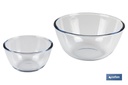 Set de 2 Ensaladeras redondas de borosilicato Modelo Baritina I Capacidad: 800 ml - 2700 ml