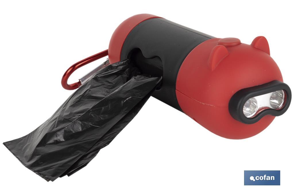 Dispensador de Bolsas con Linterna Led